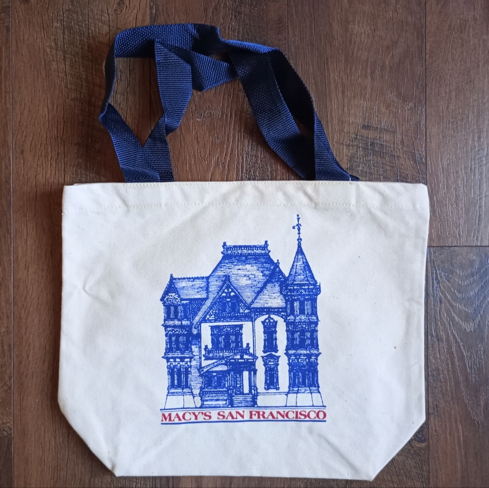 Macy's San Francisco Canvas Tote Bag vintage